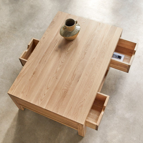 Tikamoon Massief eiken salontafel - Naturel - vtwonen shop