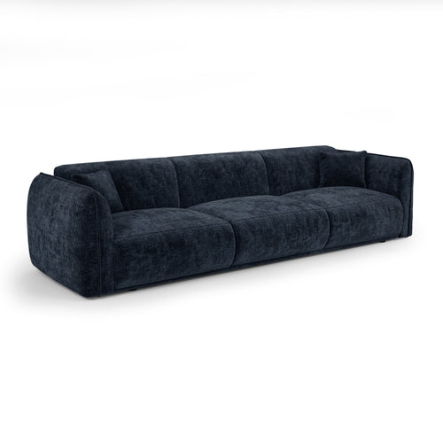 Premium Interiors - Bank LUSH - fluweel met motieven middernachtblauw 235cm