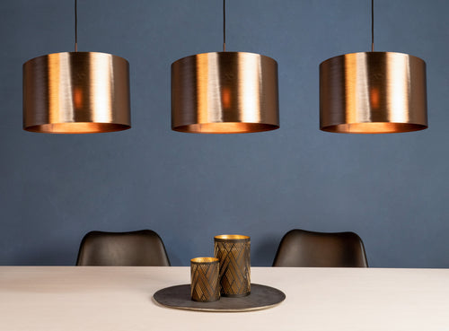 Stars of Light hanglamp Saganto 1 - 3-lichts - e27 - bruin/koperkleurig