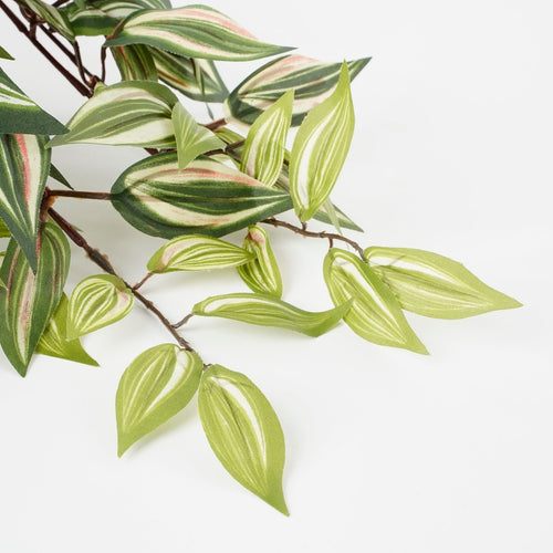 Mica Decorations Tradescantia Kunst Hangplant in Bloempot Stan - H45 x Ø25 cm - Groen