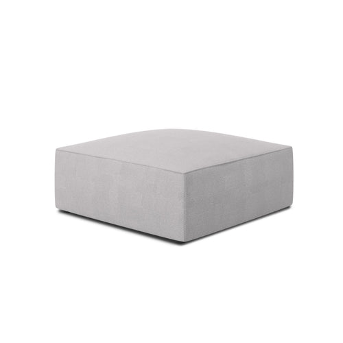 Cosmopolitan Design - Poef Siena structurele stof lichtgrijs - 93x93x40cm