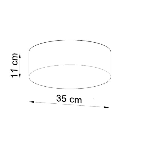 Sollux Lighting Plafondlamp ARENA 35 zwart - 35x35x11cm