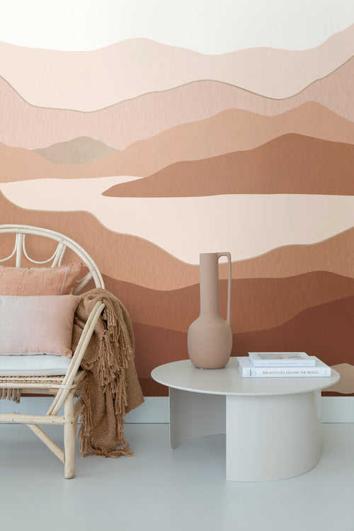 ESTAhome fotobehang woestijn landschap terracotta bruin - 250 x 279 cm - 159473