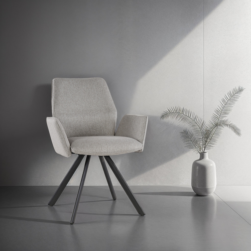 Livingfurn eetkamerstoel Diana - taupe - 1 stuk - vtwonen shop