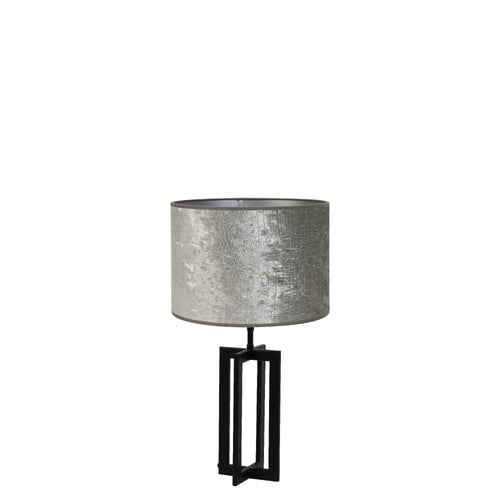 Light & Living tafellamp Mace/Chelsea - zwart, zilver - 30x30x56cm
