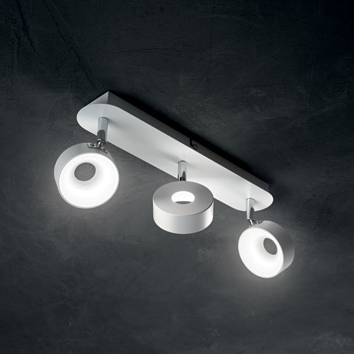 Ideal Lux Oby - LED 3 Licht Plafondlamp Wit