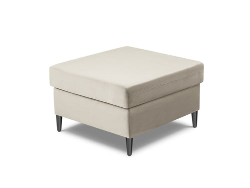 Cosmopolitan Design Poef Kyoto flueel, lichtbeige - 70x70x45cm