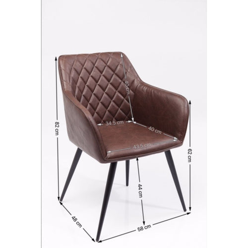 Kare Design Stoel met armleuningen San Remo