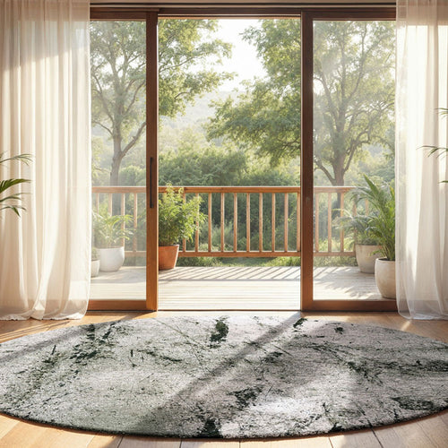 Ecorugs vloerkleed Alpine - groen - 140x140cm