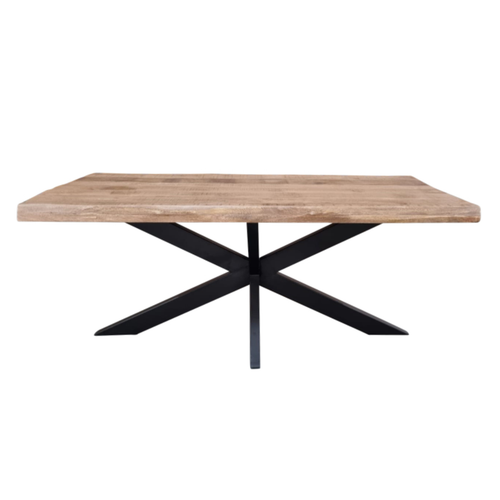 StarFurn Eettafel Boston - Rechthoek Naturel Mangohout - 180x90x76cm