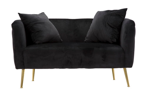 Mauro Ferretti bankje - 127x74x71 cm - zwart/goud