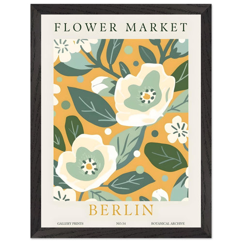 Artfulprints Poster met Lijst Flower market - Berlin I   - 30x40 cm - Meerkleurig