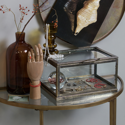 WOOOD sidetable Goddes - Metaal - Antique Brass - 75x37x75 - vtwonen shop