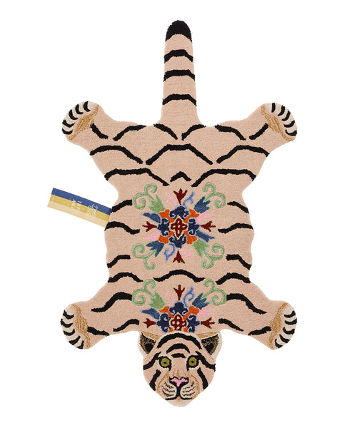 Doing Goods Mahee Majestic Tijger Vloerkleed - Groot 144 x 93 x 2 cm - 100% wol