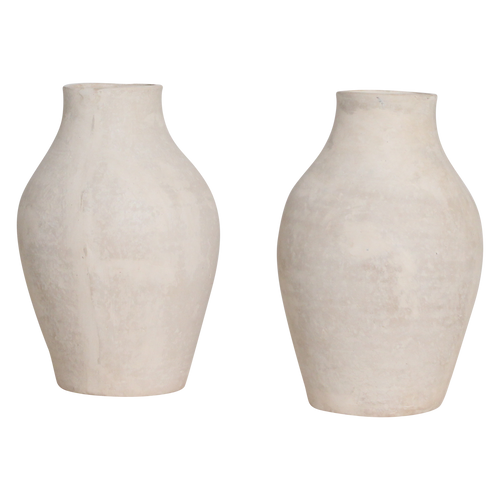 Raw Materials vaas - Chalk Sayala - créme - 20x20x33 cm - vtwonen shop