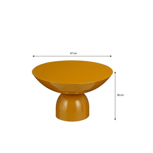 Mica Decorations Celise Bijzettafel - Ronde Plantentafel voor Binnen met Ruim Tafelblad - Koffietafel van Ijzer Stevig en Stabiel - Stijlvolle