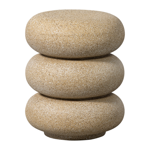 WOOOD bijzettafel met spikkels Laurel - Magnesium - Beige - 50x40x40 - vtwonen shop