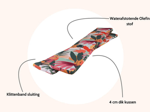 MaximaVida picknicktafel kussen Vaiana 200 x 30 x 4 cm 2 stuks - waterafstotend - vtwonen shop