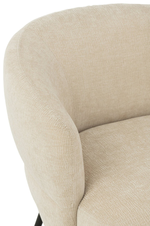J-Line loungestoel Mars - populierenhout/schuim - beige