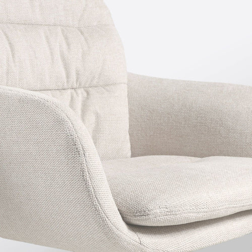 Nolon Nout-Mia Bureaustoel Beige - met Armleuning - Wit