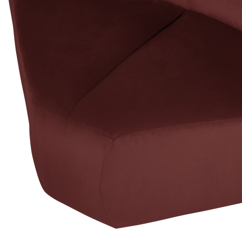 WOOOD hoekelement Mojo - Velvet - Kastanjebruin - 74x110x110