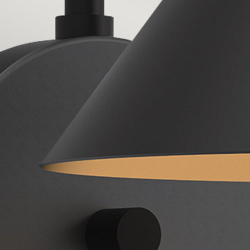 Dome Wandleuchte Modern Matt Schwarz 1x E27