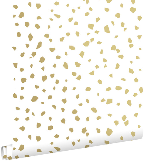 ESTAhome behang terrazzo wit en goud - 0,53 x 10,05 m - 139133 - vtwonen shop