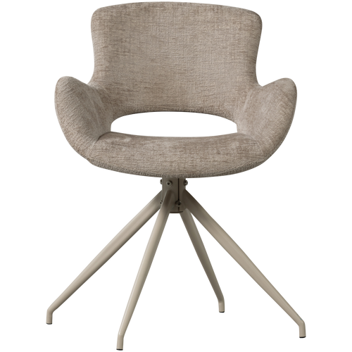 WOOOD eetkamerstoel Eliva - Structure Zand - Paars - Set van 2 - vtwonen shop