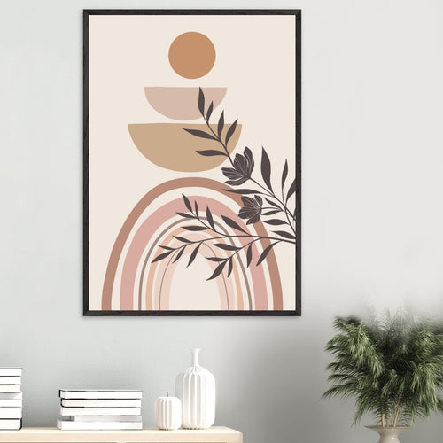 Artfulprints Poster Boho – Harmony curve   - 30x40 cm - beige