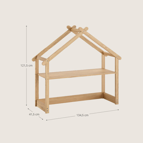 Petite Amélie Kindertafel huisje «Maison» – Naturel - Stevig grenenhout – voor peuters van 2–6 jaar – in hoogte verstelbaar - vtwonen shop
