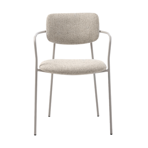 Olivine Chase Metalen Eetkamerstoel Lichtgrijs Gemêleerd - vtwonen shop