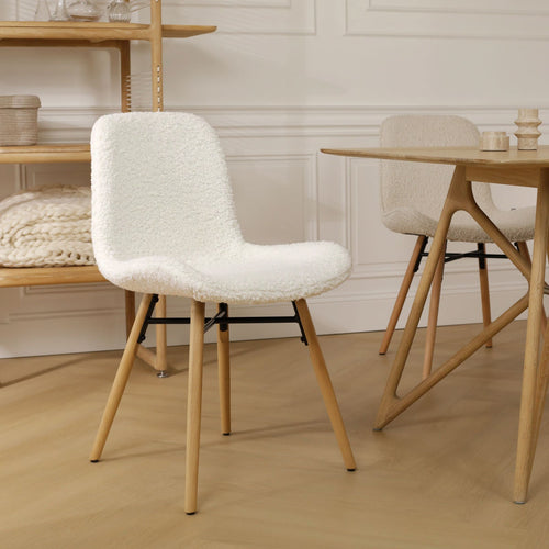 Nolon Nena-Fé Eetkamerstoelen Set van 2 - Teddy Wit - Hout - vtwonen shop