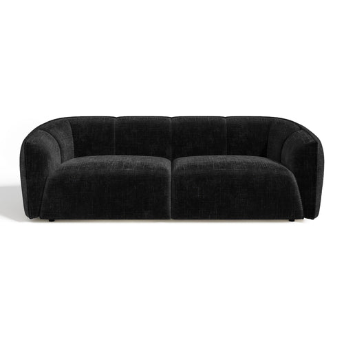 Sia Home - Rechte bank NAMI - Fluweel weefsel - Zwart - 228cm - vtwonen shop