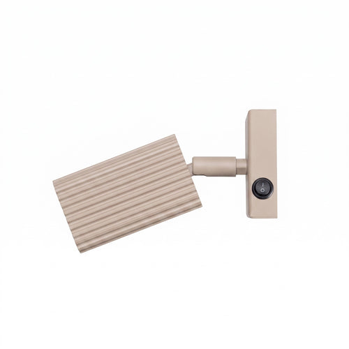 Sollux Lighting Wandlamp RAYO taupe met schakelaar - 8x16x16cm