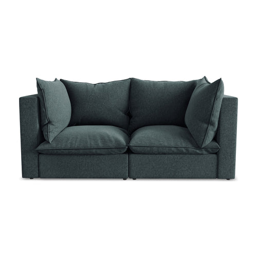 LaMiaSofa Tweezits modulaire bank Ravenna - velours - marien - 180x90x77