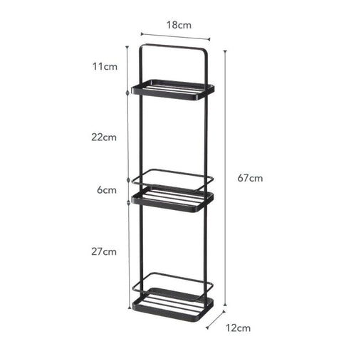 Yamazaki Badkamerrekje - Hoog - Tower - Zwart - vtwonen shop