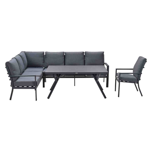 Garden Impressions lounge dining set Senja mystic grey - 4-delig - links incl stoel - vtwonen shop