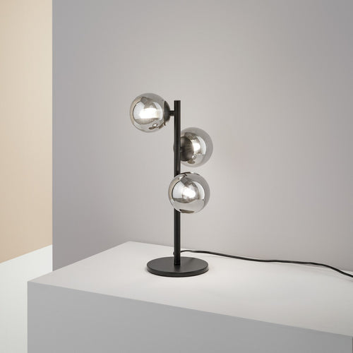 Ideal Lux PERLAGE 3-lichts globe tafellamp zwart, niet dimbaar