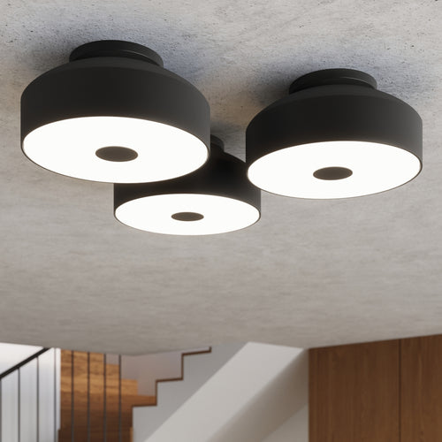 Sollux Lighting Plafondlamp OMIQ zwart - 30x30x15cm