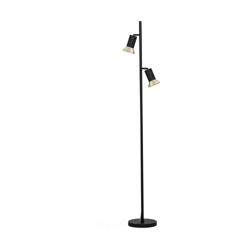 Nova Luce LUVIA Vloerlamp met meerdere armen, oxidegoudkleurig, zwarte LED GU10 fitting, 2x10W