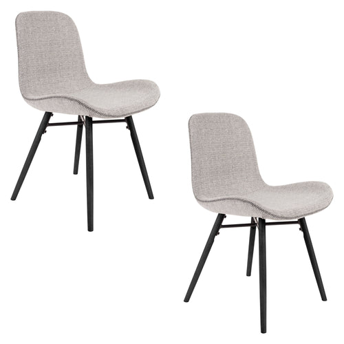 Housecraft Living Lester Eetkamerstoelen Lichtgrijs - Set van 2 - vtwonen shop