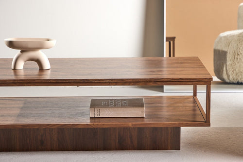 BRAM  salontafel Valsund - walnoot - 130 x 60 cm
