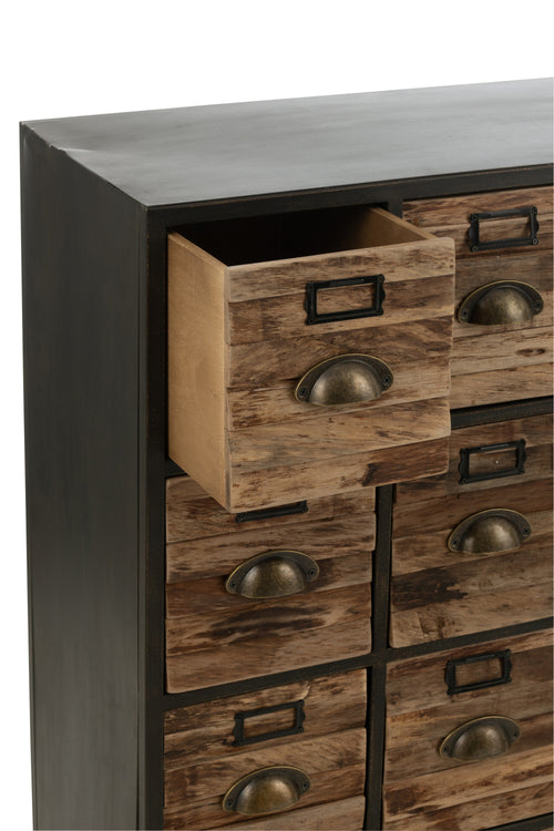 J-Line kast 16 Schuiven - hout/metaal - bruin - vtwonen shop