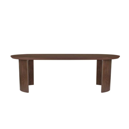 Giga Meubel Eettafel Reno - Walnoot - Ovaal - 240 cm - Japandi