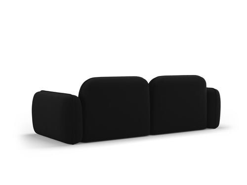Cosmopolitan Design Modulaire bank Sydney 3-zits, flueel, zwart - 90x230x70cm