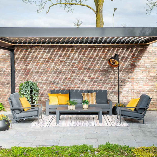 Garden Impressions loungeset Coba donker grijs - 4-delig