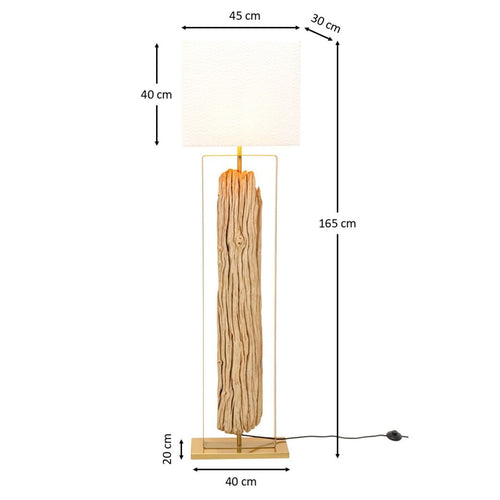 Kare Design Vloerlamp Nature Stem 165cm goud