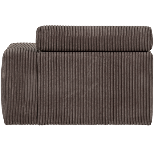 WOOOD 1-zits element bank arm links Novi - Ribstof - Grijsbruin - 86x109x113