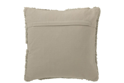 J-Line kussen Steen Motief - polyester - grijsblauw