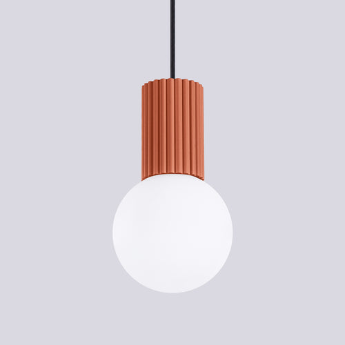 Sollux Lighting Hanglamp HALO 1 rood ochra - 12x12x120cm
